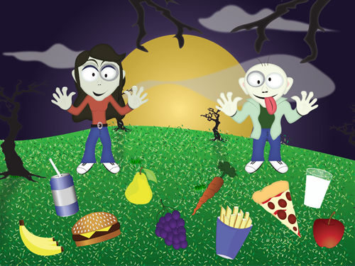 Spooky Playtime Junkfood Zombies